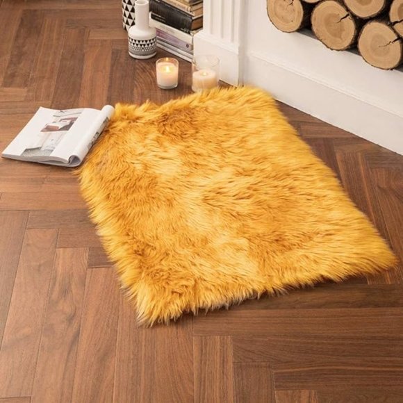Luxury orange soft fluffy rug SIZE 2 x 3ft - Picture 8 of 10